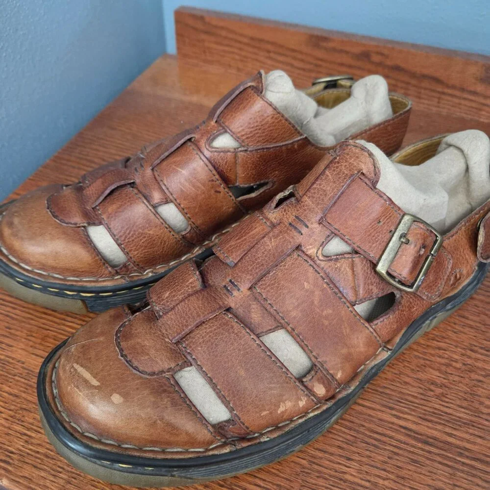 Dr. Martens Brown Leather Fisherman Sandals